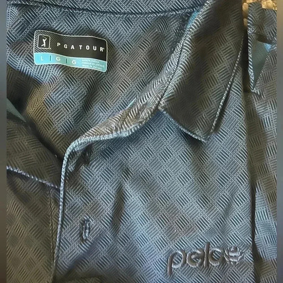 EUC lot of 4 golf polos and one quarter zip sweatshirt and 2 hats. Size Large. - Picture 2 of 7